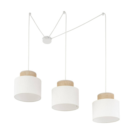 Lampa wisząca Duo White Juta 3xE27