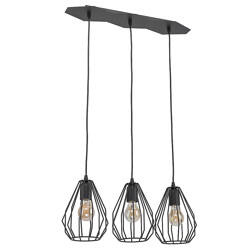 Lampa wisząca BRYLANT Black 3xE27 listwa
