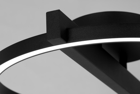 Lampa sufitowa LED do sypialni, czarny okrąg K-8231 z serii TIVOLI