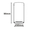 Manacor oczko czarne z białym ringiem 9 cm LP-232/1D - 90 BK/WH