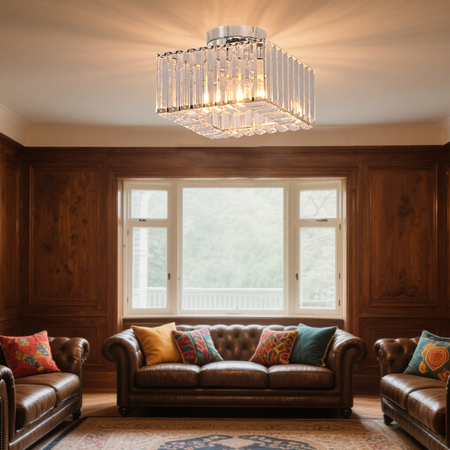 Light prestige Vetro 1 plafon kwadratowy chrom LP-2910/1C CH square