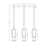 Light prestige Manacor 3 linia wisząca czarna LP-232/3L BK