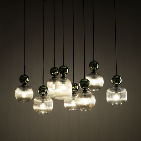 SOPHIA GREEN COGNAC LAMPA WISZĄCA 8XE14
