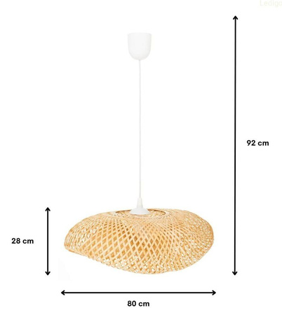 Lampa wisząca BOHO bambusowa duża NUSA 80cm 1xE27