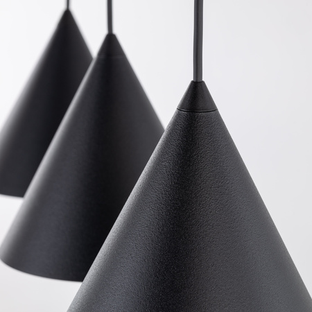 Lampa wisząca CONO Black 3xE27 S listwa