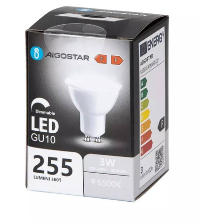 Żarówka LED GU10 3W 6500K ściemnialna