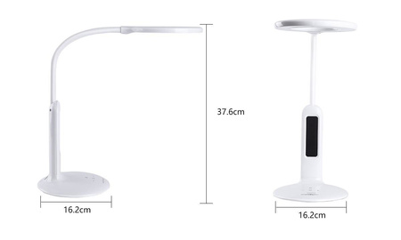Lampka biurkowa led 7W biała na biurko zegar termometr kalendarz