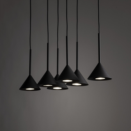 Lampa Wisząca Cono Black Mini 6xGU10 Czarna