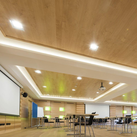 Oczko V-TAC GU10 Wpuszczane Białe/Złoty Kwadrat VT-875-WG 3 Lata Gwarancji