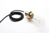 Przewód w oplocie kabel dekoracyjny CZARNY  3x1,5mm