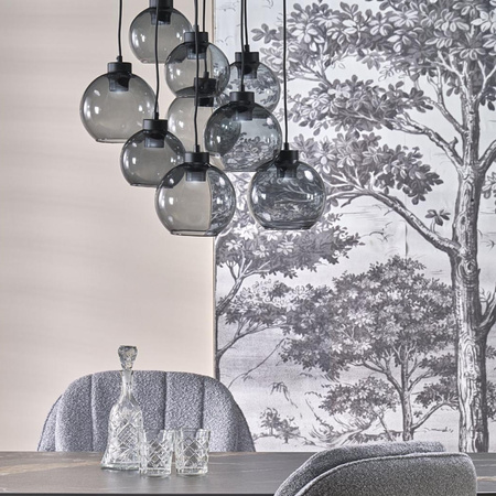 Lampa wisząca CUBUS GRAPHITE 9xE27 koło