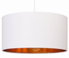 Lampa wisząca z abażurem duża Oro biała