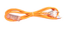 Przewód w oplocie kabel z wtyczką 2m pomarańczowy włoski