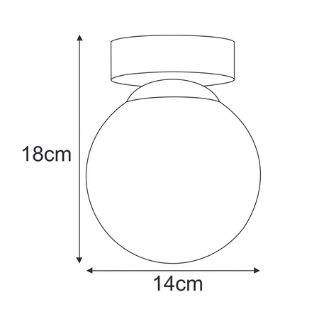 Klasyczna lampa sufitowa z pojedynczym kloszem K-5360 z serii INEZ