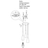Solin 3 lampa wisząca talerz czarno/złota LP-181/3P BK/GD