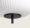 Lampa Wisząca z Metalu i Szkła  BECA Oblade biała czarna