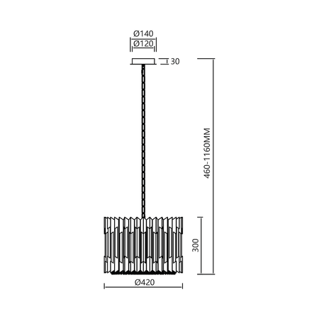 Żyrandol Lampa wisząca RITZ CHROME 7xE14