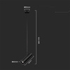 Oprawa Sufitowa V-TAC GU10 Regulowana 830-1170mm Czarna VT-7900 3 Lata Gwarancji
