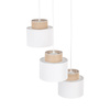 Lampa wisząca Duo White Juta koło 3xE27