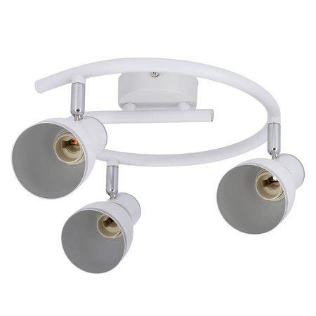 Lampa sufitowa biała/chrom spirala 3xE14 Fido 98-63380