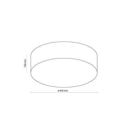 Tk Lighting RONDO BLACK lampa sufitowa  4xE27 450