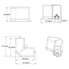 Łącznik L 90 mechaniczny do oświetlenia modułowego Geometric System New