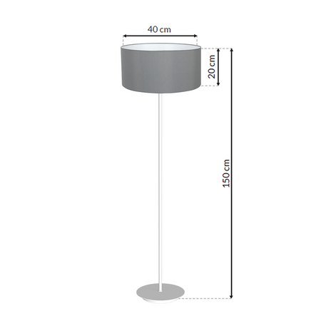 LAMPA STOJĄCA BARI GREY 1xE27