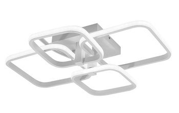 Lampa Dekoracyjna BIAŁA 42W LED 4 KWADRATY sterowana pilotem