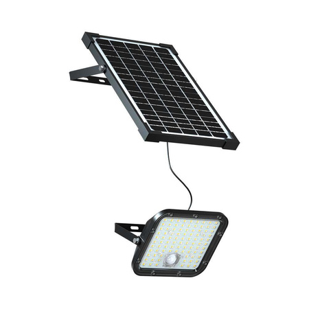 Projektor LED Solarny V-TAC 30W IP65, Pilot Timer, LiFePo 6.4V 6000mA Czarny VT-432 6400K 4800lm 3 Lata Gwarancji