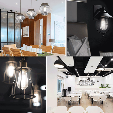 Żarówka LED Filament Przezroczysta ST64 E27 20W zimna