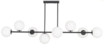 Lampa sufitowa Milano czarna 8xE14 mleczne kule EP1C25