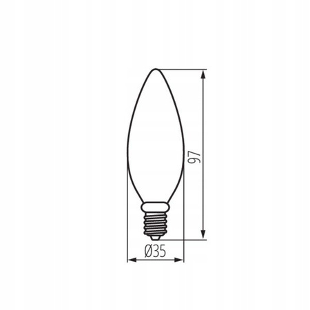 Żarówka Led filament dekoracyjna XLED E14 C35 6W świeczka 4000K