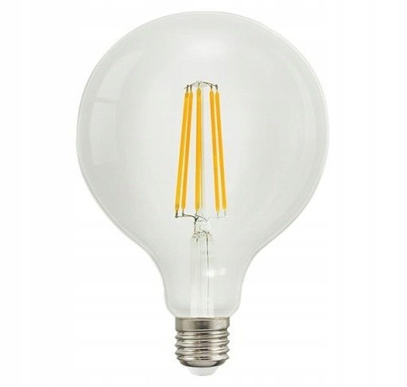 Żarówka dekoracyjna Led filament G125 8W ciepła 2700K kula