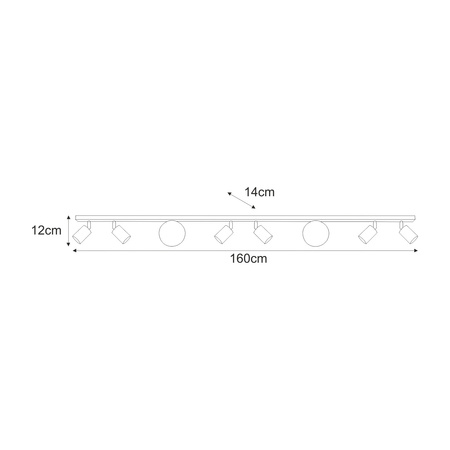 Długa listwa sufitowa do korytarza, nowoczesna K-5494 z serii SWING