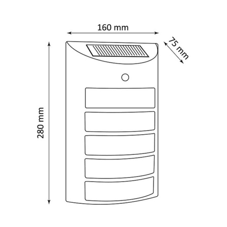 Kinkiet solarny Led SAFFO PIR czujnik ruchu