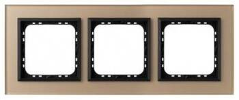 Ramka potrójna Sonata Ospel Szampańskie Szkło Szronione IP20