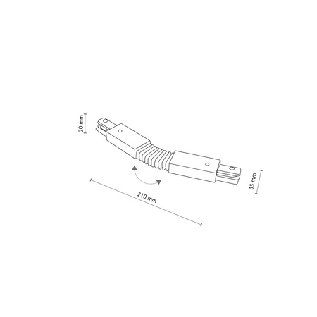 Tk Lighting TRACER WHITE ZŁĄCZE ELASTYCZNE