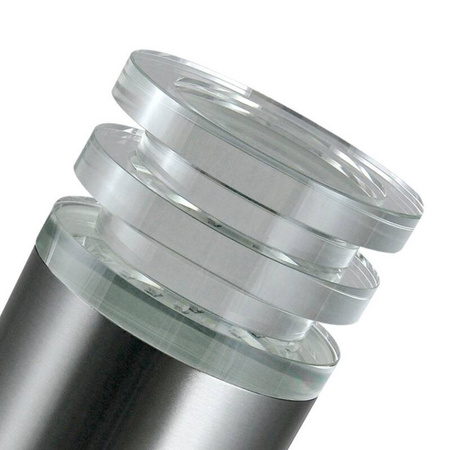 Kinkiet zewnętrzny inox LED CRYSTAL2 skośny satyna 4000K