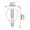 Żarówka Filament  LED G45 kulka E14 4W 450lm 4000K