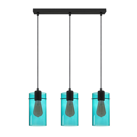 Lampa wisząca FIRENZE Niebieski 3xE27 listwa