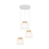 Lampa wisząca Duo White Juta koło 3xE27