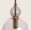 Lampa Wisząca z Metalu i Szkła Mono-Baudelaire 1xE14 Pudrowy Róż