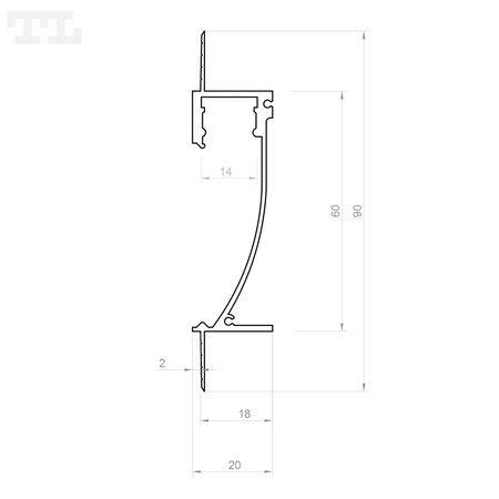LED P26-3 Profil 2000 mm anod (nr kat 8626302)
