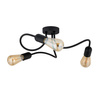 Lampa sufitowa WAVE Black 3xE27
