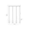 Lampa wisząca ELIT BLACK/WOOD 4xGU10