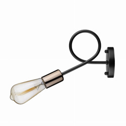 Kinkiet TWIST WST053 czarny złota oprawa gwint E27