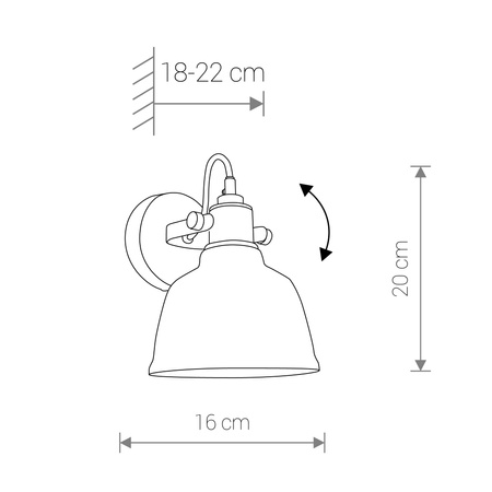 Nowodvorski Kinkiet regulowany złoty AMALFI 