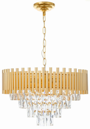 Lampa kryształowa wisząca luksusowa żyrandol Luxury WSC013 złota 9xE14 50cm
