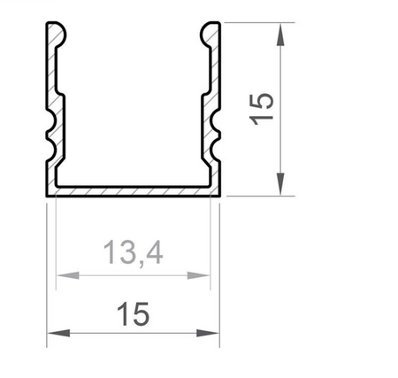 LED P5-1 Profil 3000 mm anod (nr kat 865103)