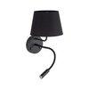 MAJA BLACK KINKIET 2 E27 + G9